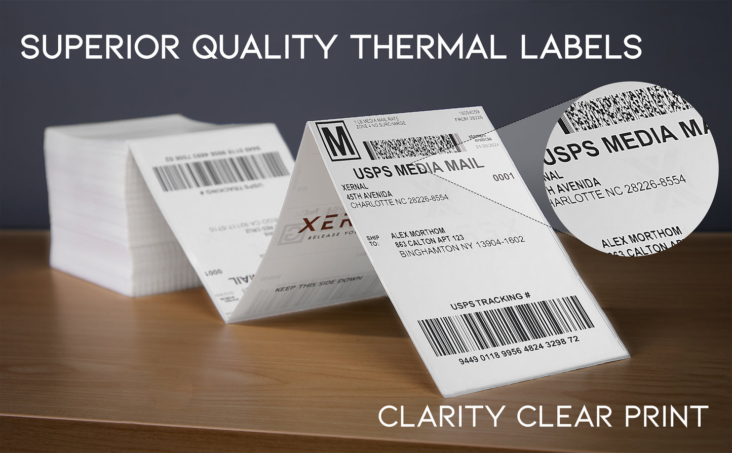 Thermal Shipping Labels 4x6 inch Fanfold- Total 2000 Labels