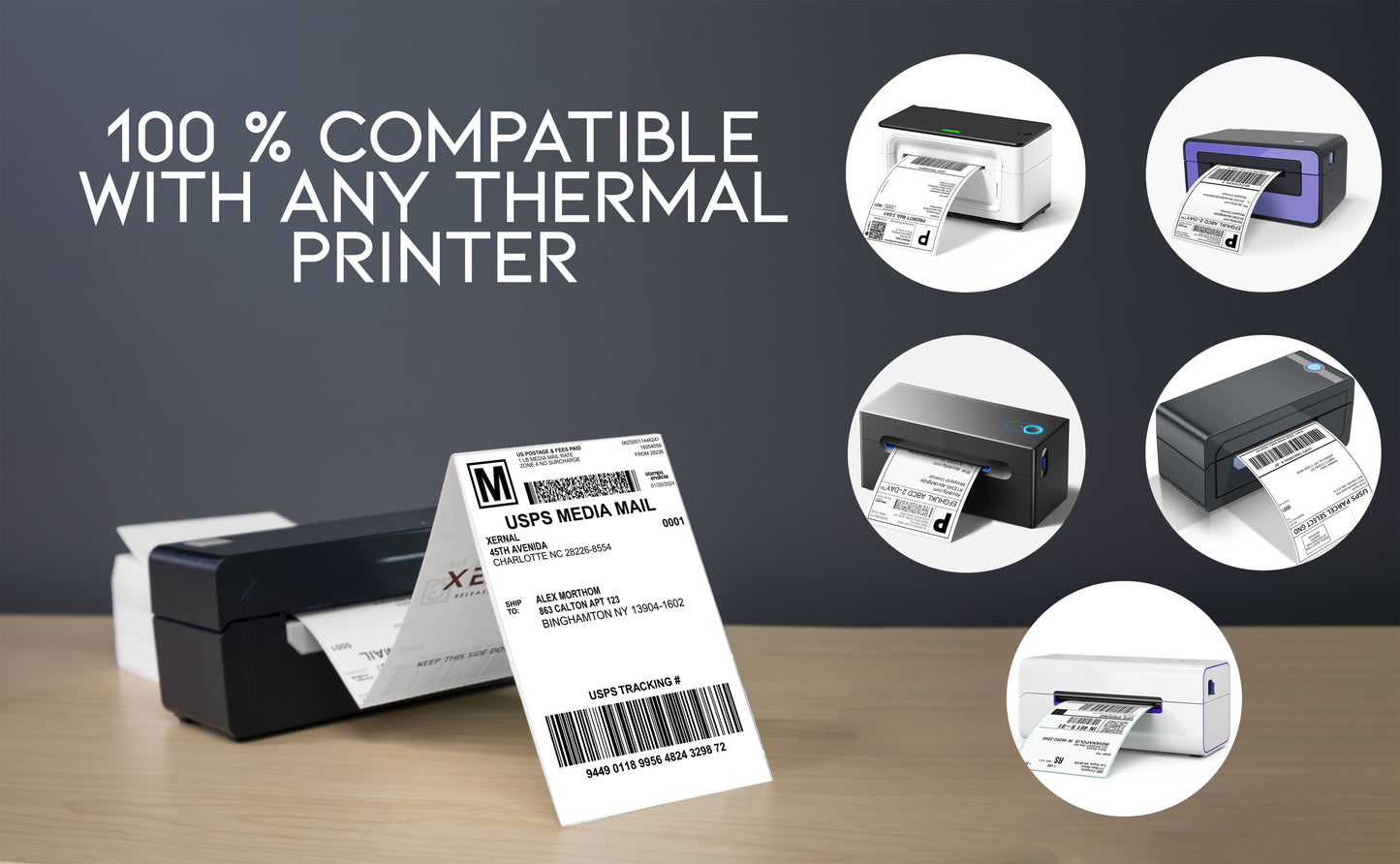 Thermal Shipping Labels 4x6 inch - 500 pcs/ Fanfold