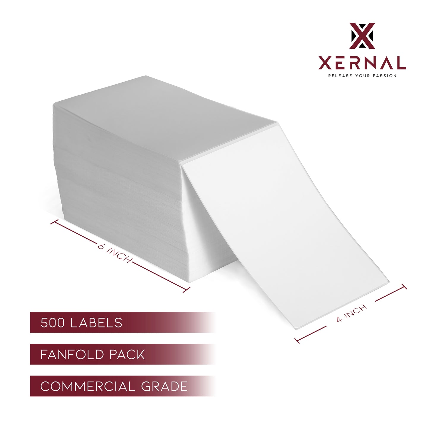 Thermal Shipping Labels 4x6 inch - 500 pcs/ Fanfold